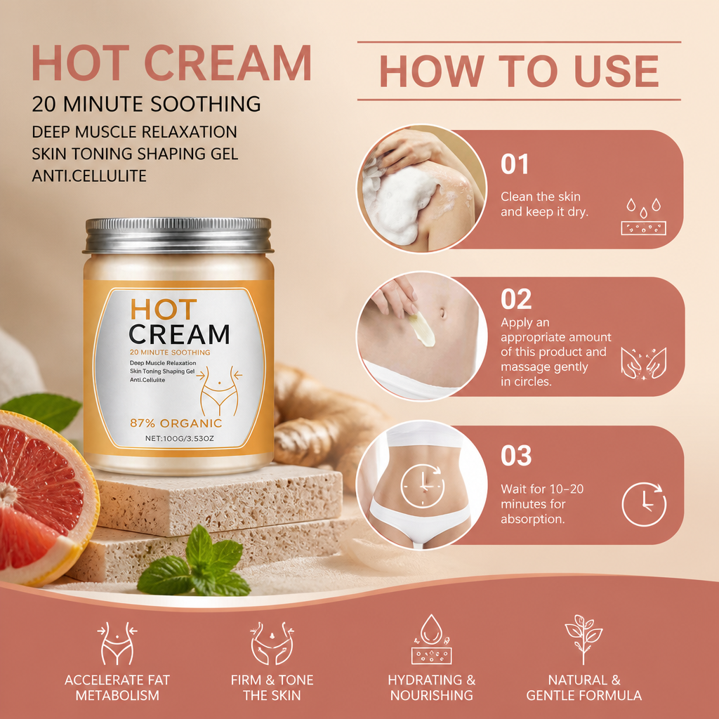 Warming Body Contour Cream – Hydrating Formula for Smooth, Supple Skin