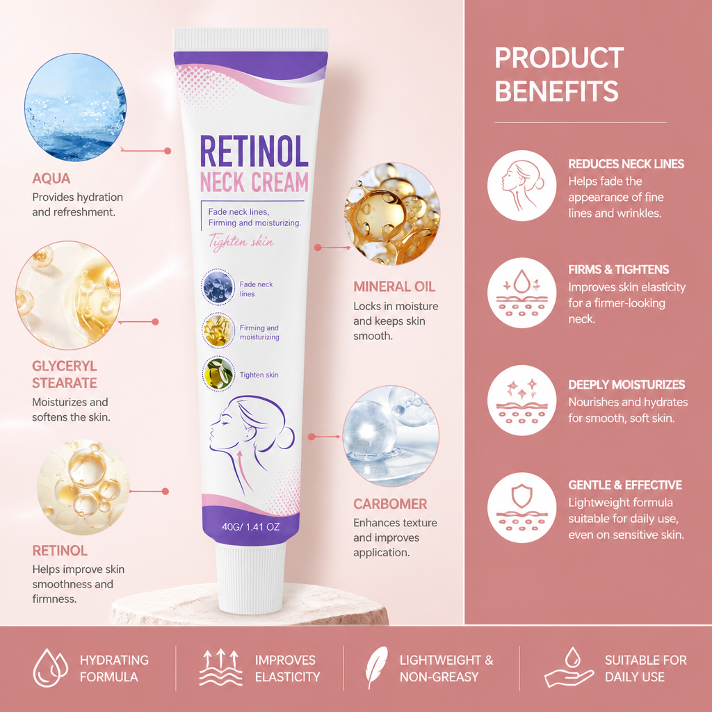 Retinol Neck Cream – Hydrating Formula for a Smoother-Looking Neck