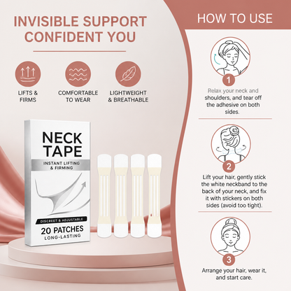 Invisible Neck Lift Tape – Firming Adhesive Strips for a Smooth Neckline