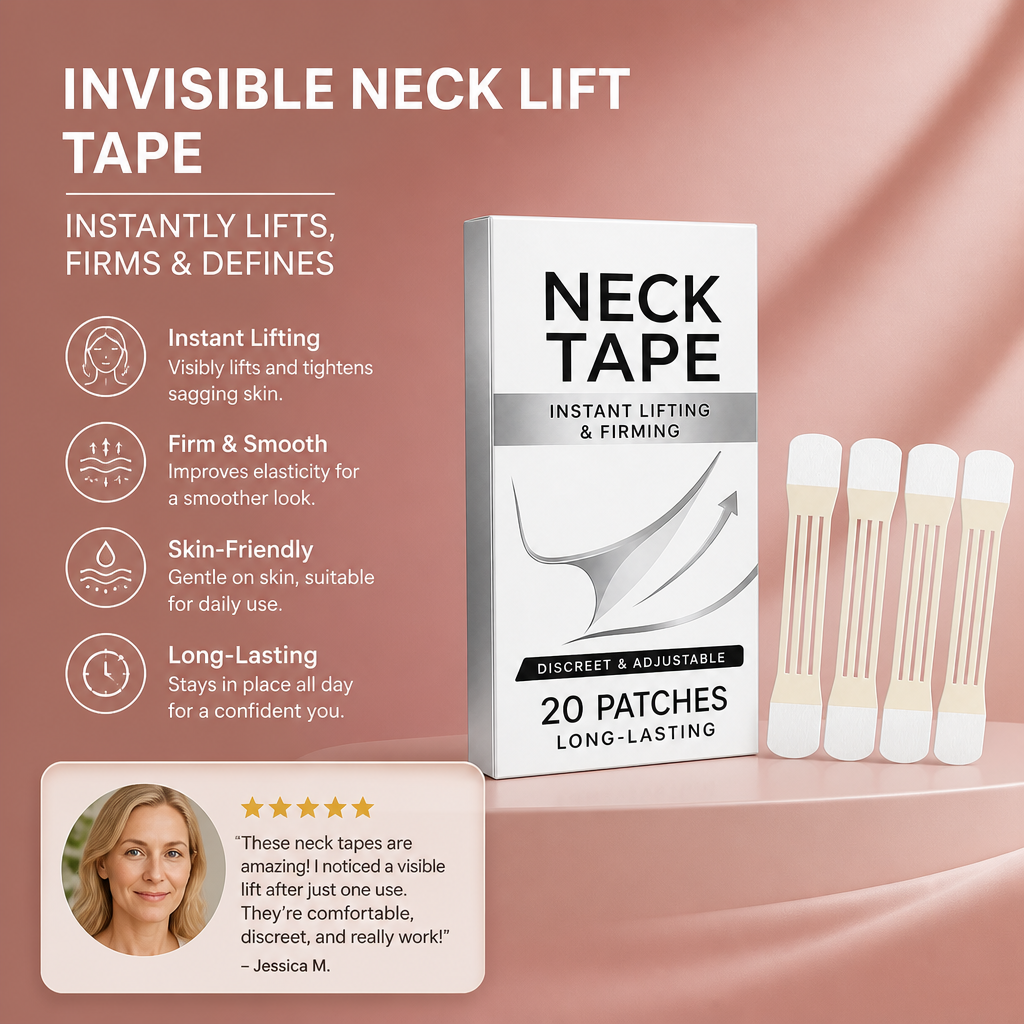 Invisible Neck Lift Tape – Firming Adhesive Strips for a Smooth Neckline