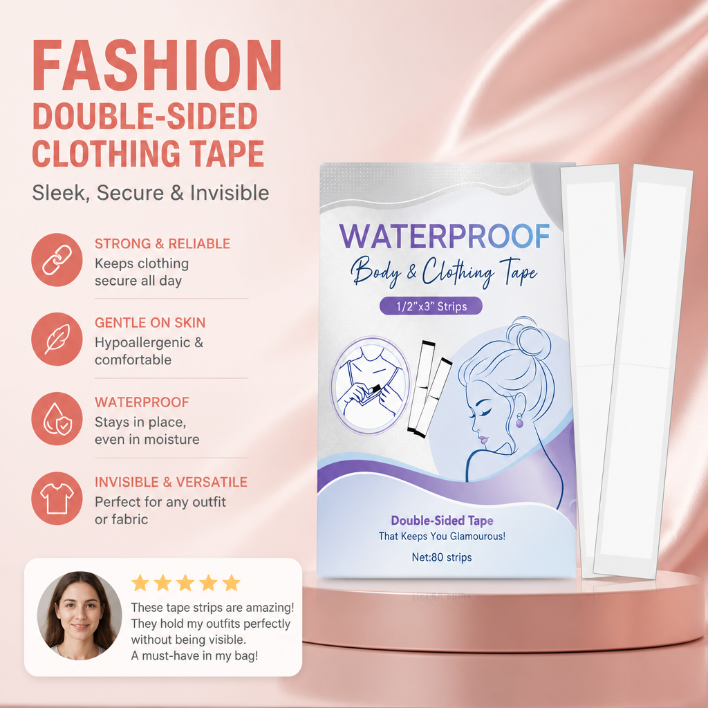 Fashion Double-Sided Clothing Tape Strips for Secure Invisible Hold