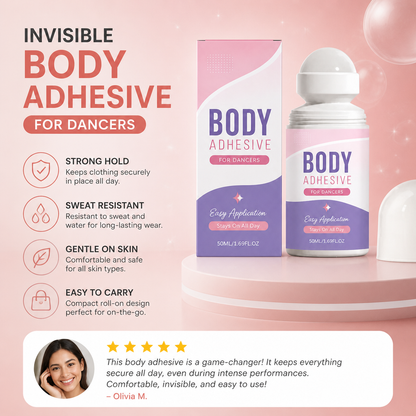 Invisible Body Adhesive Roll-On – Secure Hold for Confident Wear