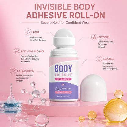 Invisible Body Adhesive Roll-On – Secure Hold for Confident Wear