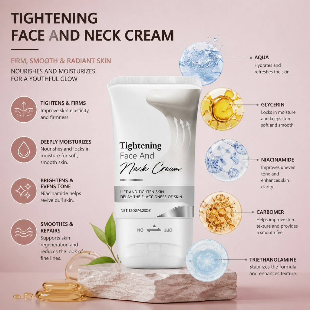 Firming Face & Neck Cream with Niacinamide for Smooth, Hydrated Skin