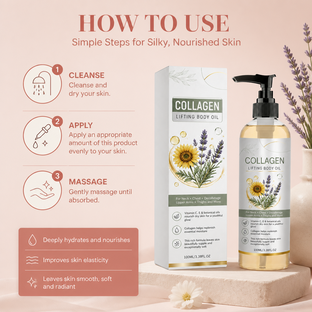 Collagen Body Oil – Lightweight Formula for Smooth, Hydrated Skin