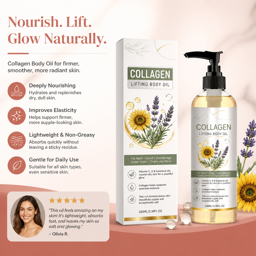 Collagen Body Oil – Lightweight Formula for Smooth, Hydrated Skin