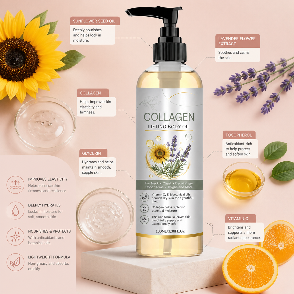 Collagen Body Oil – Lightweight Formula for Smooth, Hydrated Skin