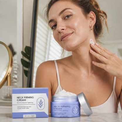 Neck Firming Cream with Hyaluronic Acid & Cocoa Butter for Smooth Skin