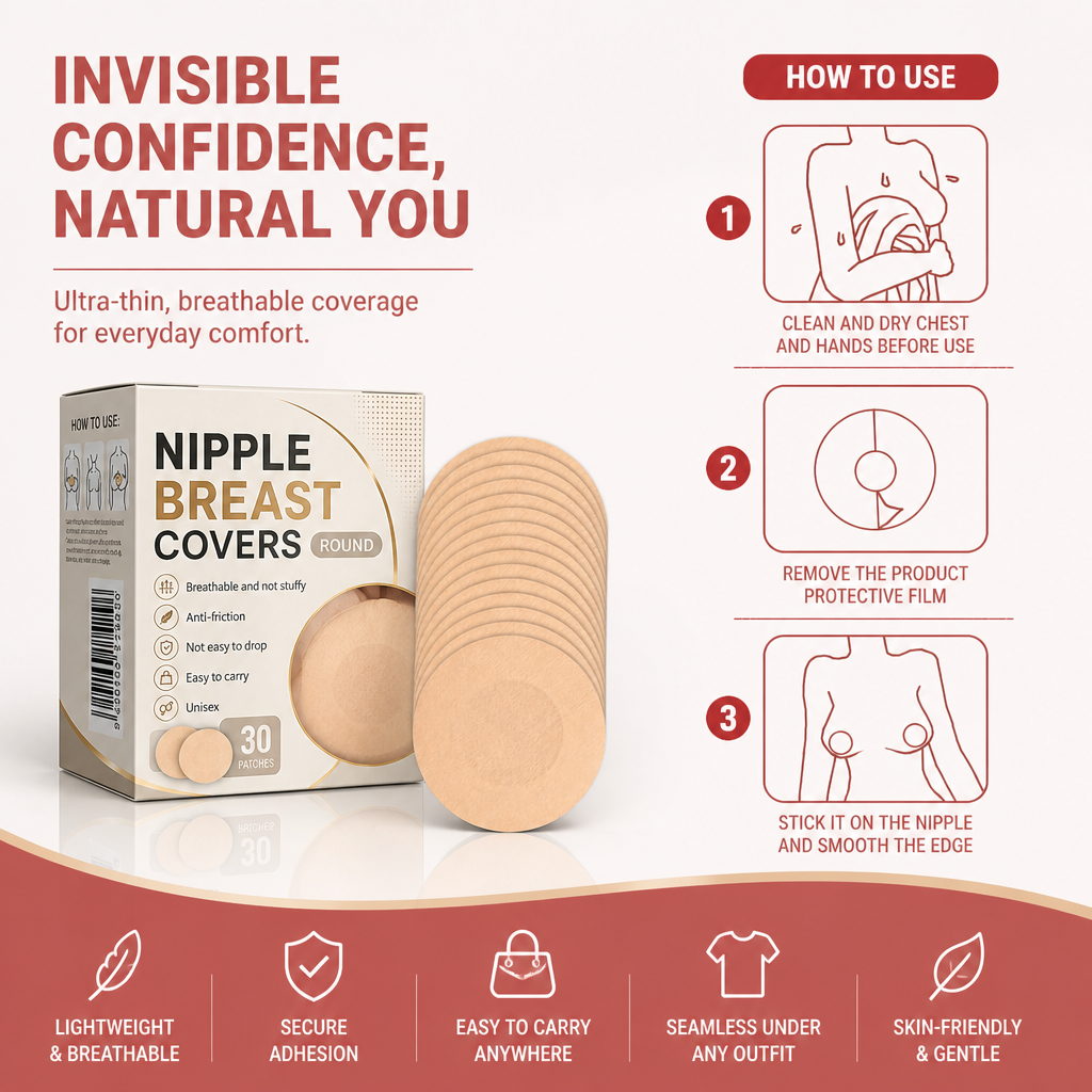 Invisible Adhesive Nipple Covers – Lightweight Comfort for Smooth Coverage