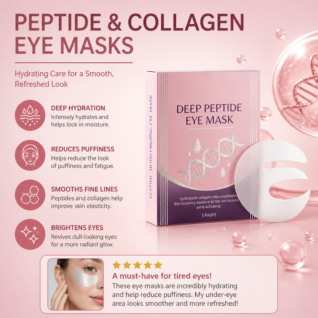Peptide & Collagen Eye Masks – Hydrating Care for a Smooth, Refreshed Look