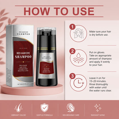 Nourishing Hair Dye Shampoo for Vibrant Color and Soft Hair