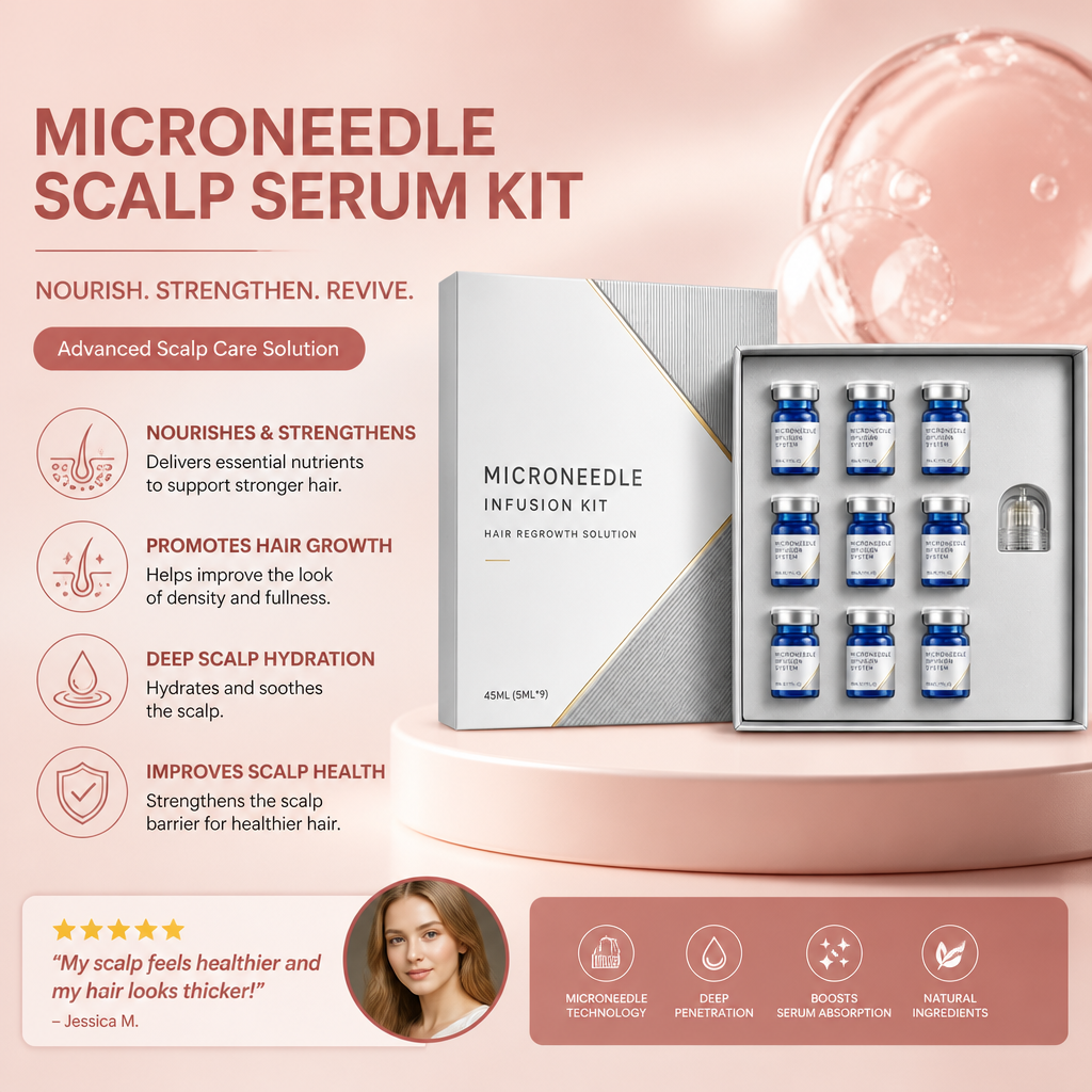 Microneedle Scalp Serum Kit for Nourishing Hair Care