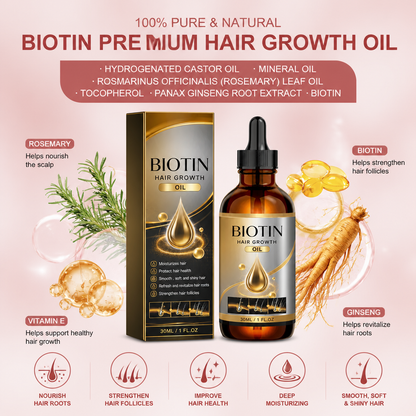 Biotin Hair Growth Oil for Nourished and Healthy-Looking Hair