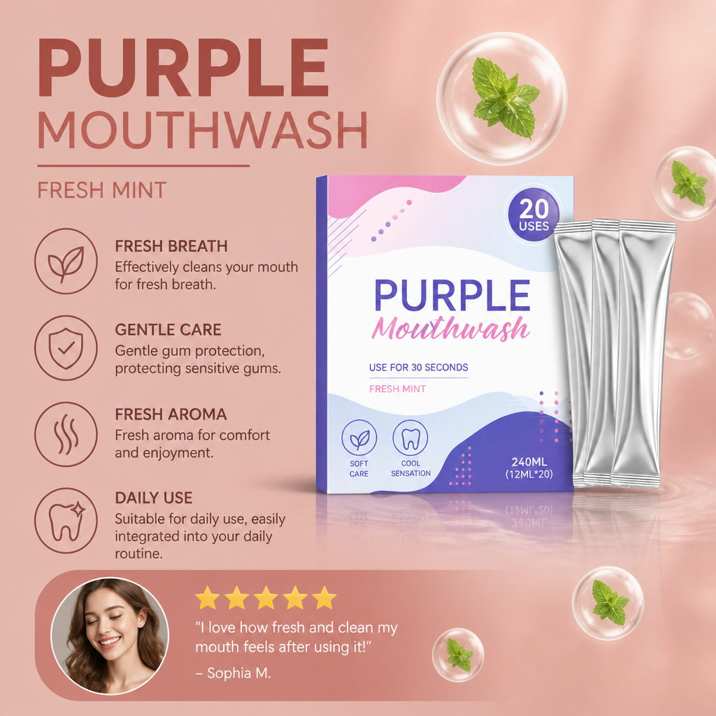 Purple Refreshing Mouthwash – Daily Freshness For A Clean Oral Care Routine
