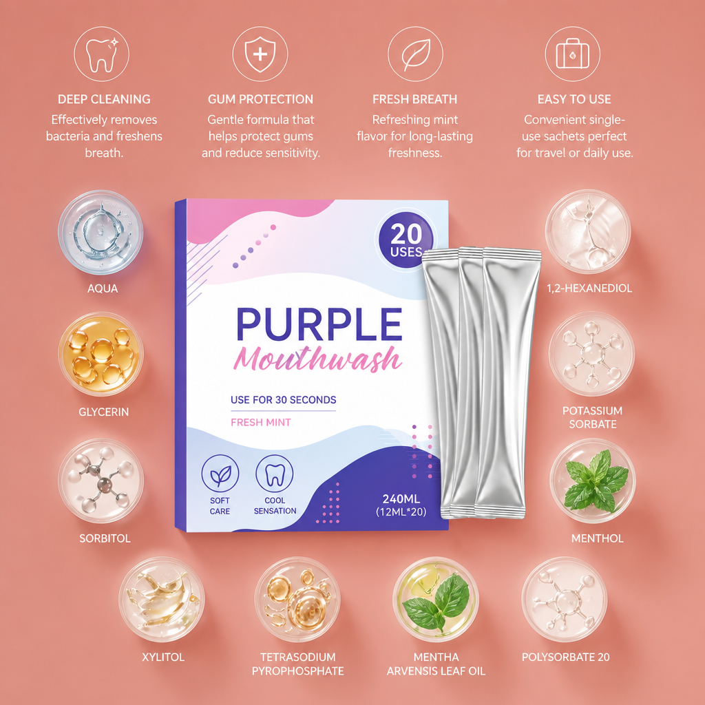 Purple Refreshing Mouthwash – Daily Freshness For A Clean Oral Care Routine