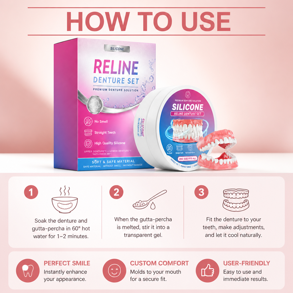 Silicone Denture Reline Kit – Comfortable Custom Fit For Dentures