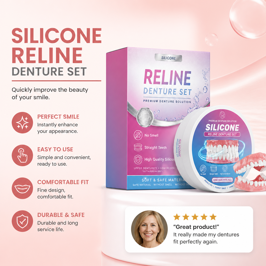 Silicone Denture Reline Kit – Comfortable Custom Fit For Dentures