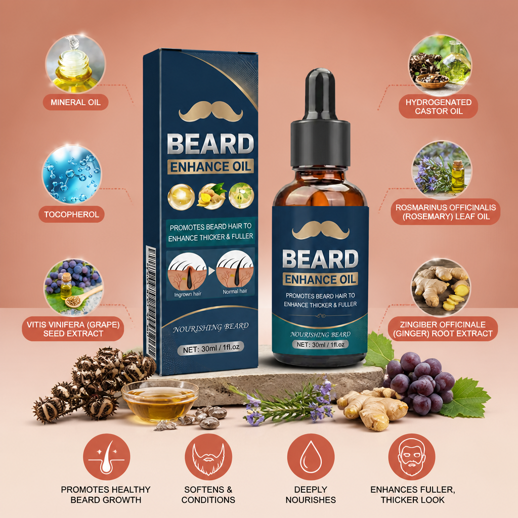 Beard Care Oil – Nourishing Formula For Softer, Fuller-Looking Beard