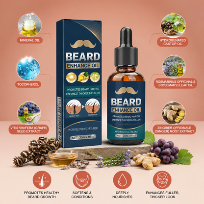 Beard Care Oil – Nourishing Formula For Softer, Fuller-Looking Beard