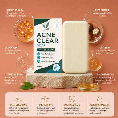 Salicylic Acid Cleansing Bar for Clearer, Fresh-Looking Skin