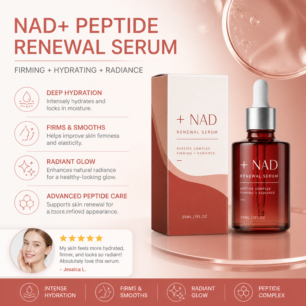 NAD+ Peptide Renewal Serum – Firming Hydration for Radiant-Looking Skin
