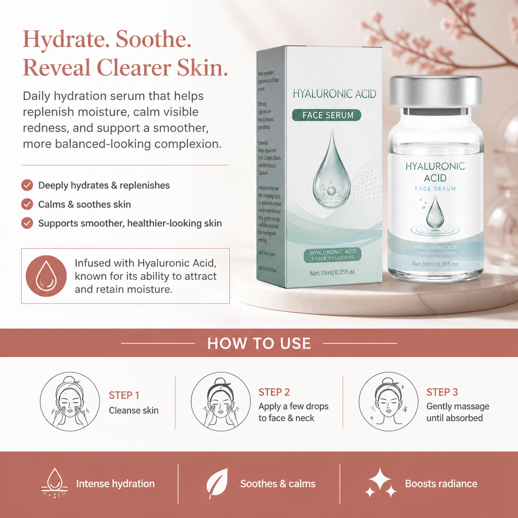 Hyaluronic Acid Face Serum – Deep Hydration for Smooth, Plump-Looking Skin