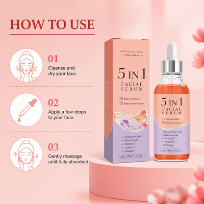 5-in-1 Facial Serum – Brightening Hydration for Smooth, Radiant Skin