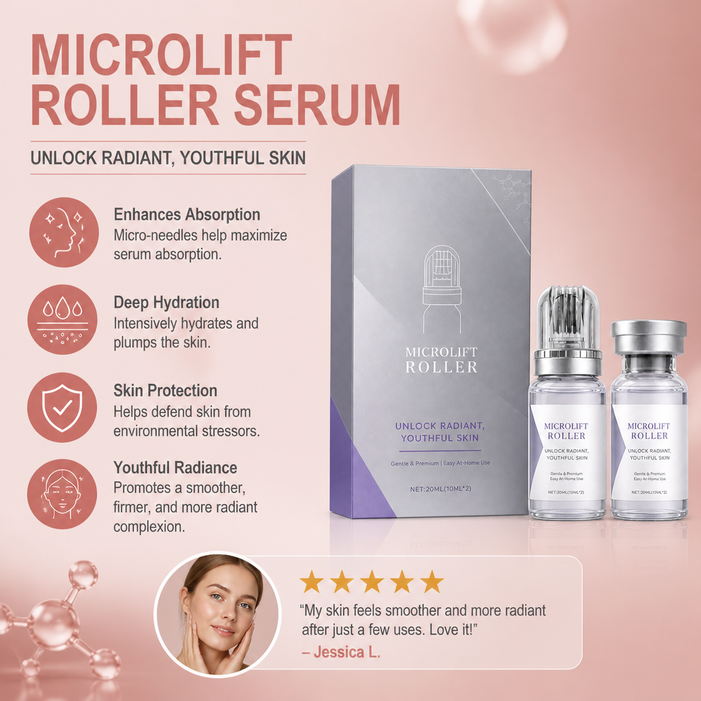 Microlift Roller Serum – At-Home Skin Renewal for a Smoother Complexion