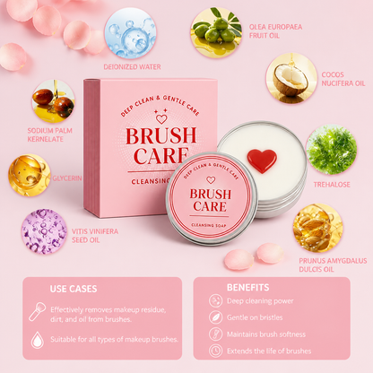 Deep-Clean Makeup Brush Cleansing Soap for Fresh, Soft Bristles