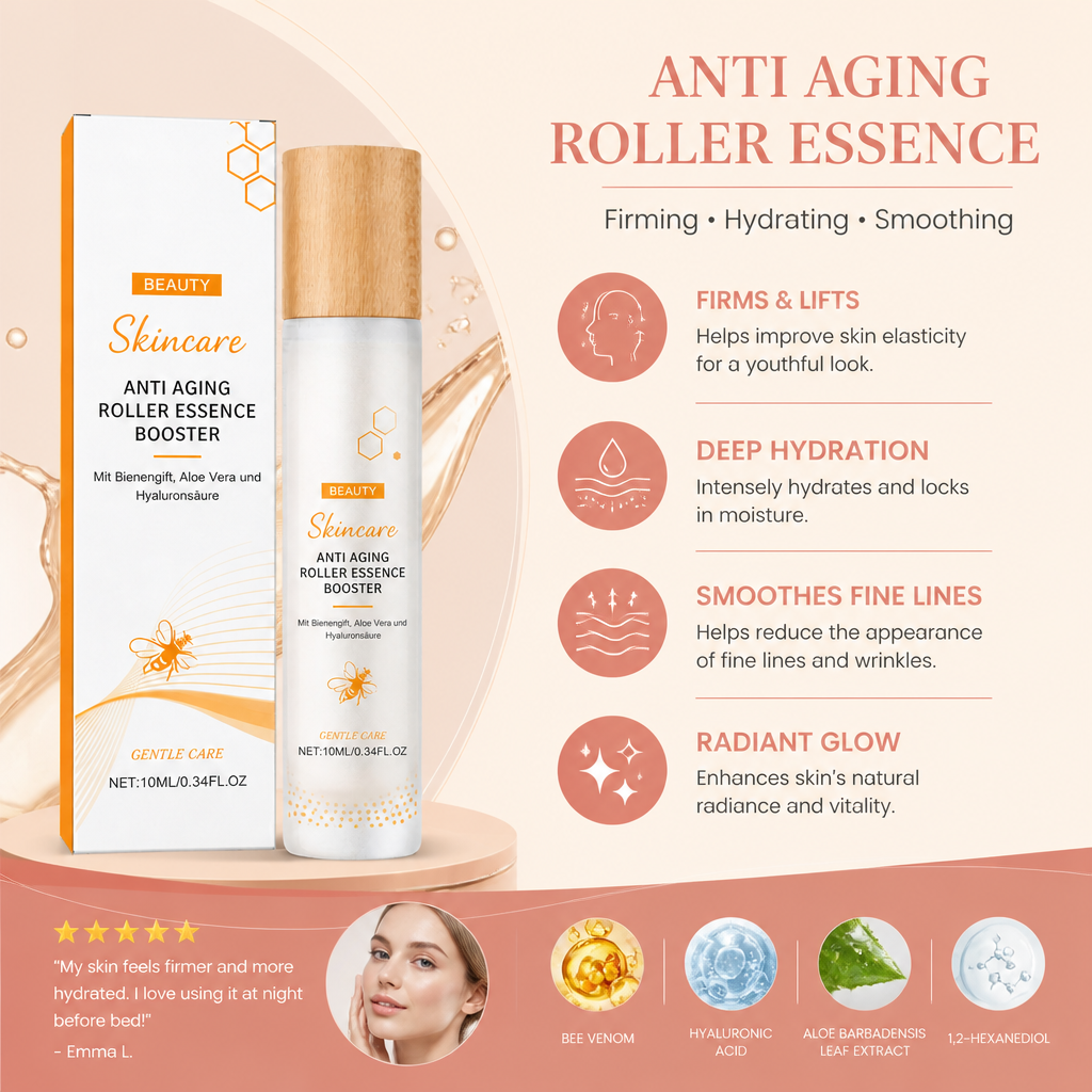 Bee Venom Roller Essence – Firming Hydration for Smooth, Radiant Skin
