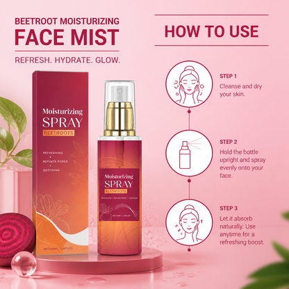 Beetroot Moisturizing Face Mist – Refreshing Hydration for Soft, Radiant Skin