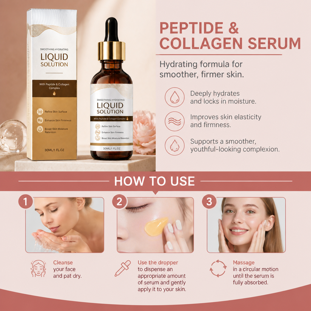 Peptide & Collagen Serum – Hydrating Formula for Smoother, Firmer Skin