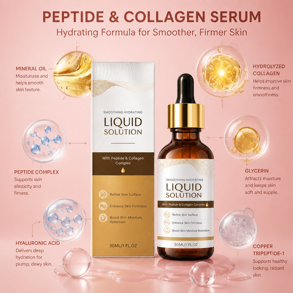 Peptide & Collagen Serum – Hydrating Formula for Smoother, Firmer Skin