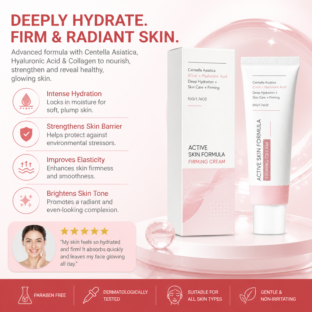 Moisturizing Face Cream With Hyaluronic Acid & Collagen For Radiant Skin