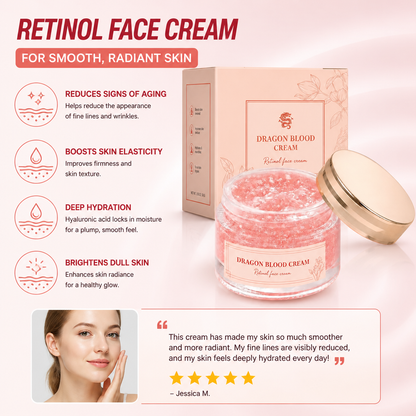 Retinol Face Cream With Hyaluronic Acid For Smooth Radiant Skin