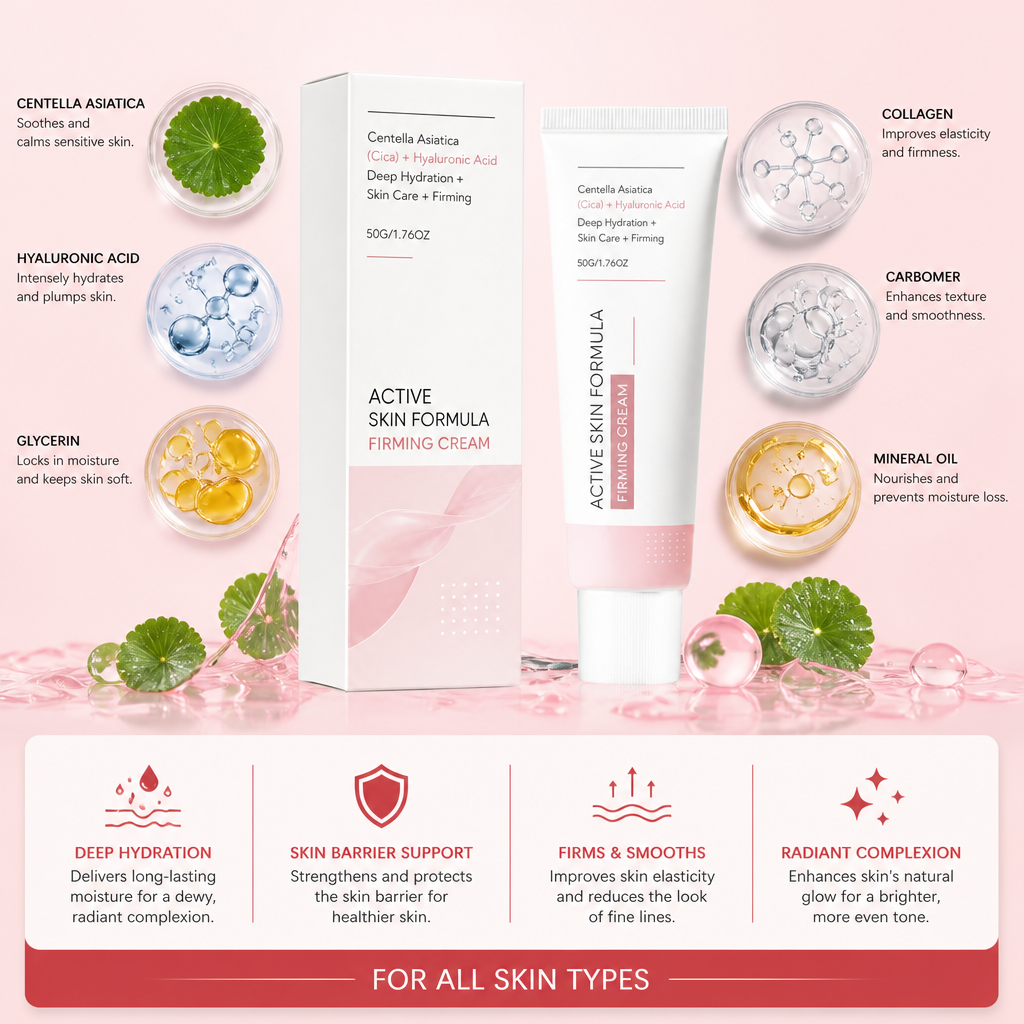 Moisturizing Face Cream With Hyaluronic Acid & Collagen For Radiant Skin
