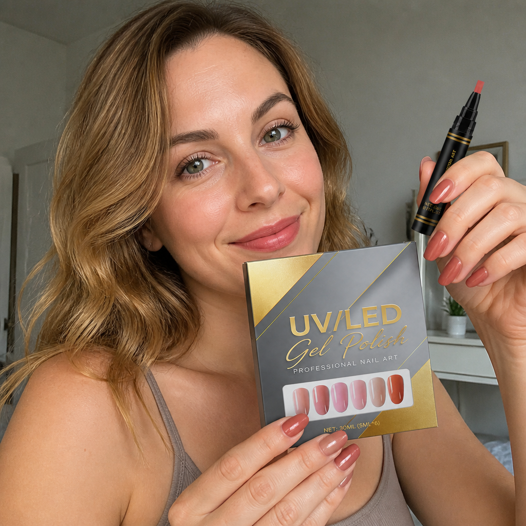 UV/LED Gel Nail Polish Set – Soft Nude Shades For Elegant Nail Looks