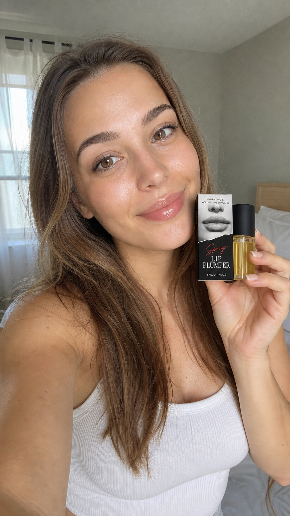 Beauty Britain customer using the featured product