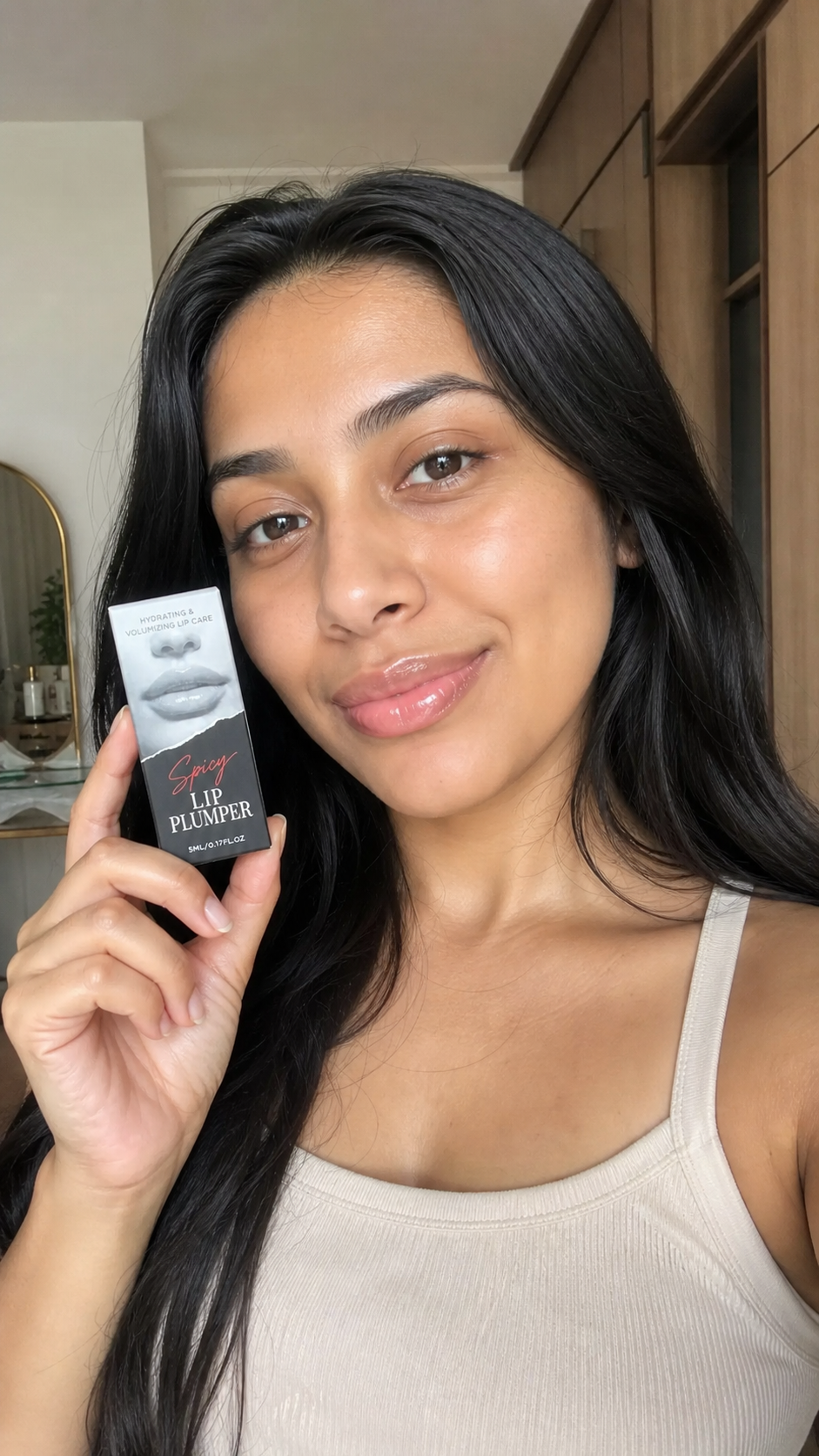 Beauty Britain customer using the featured product