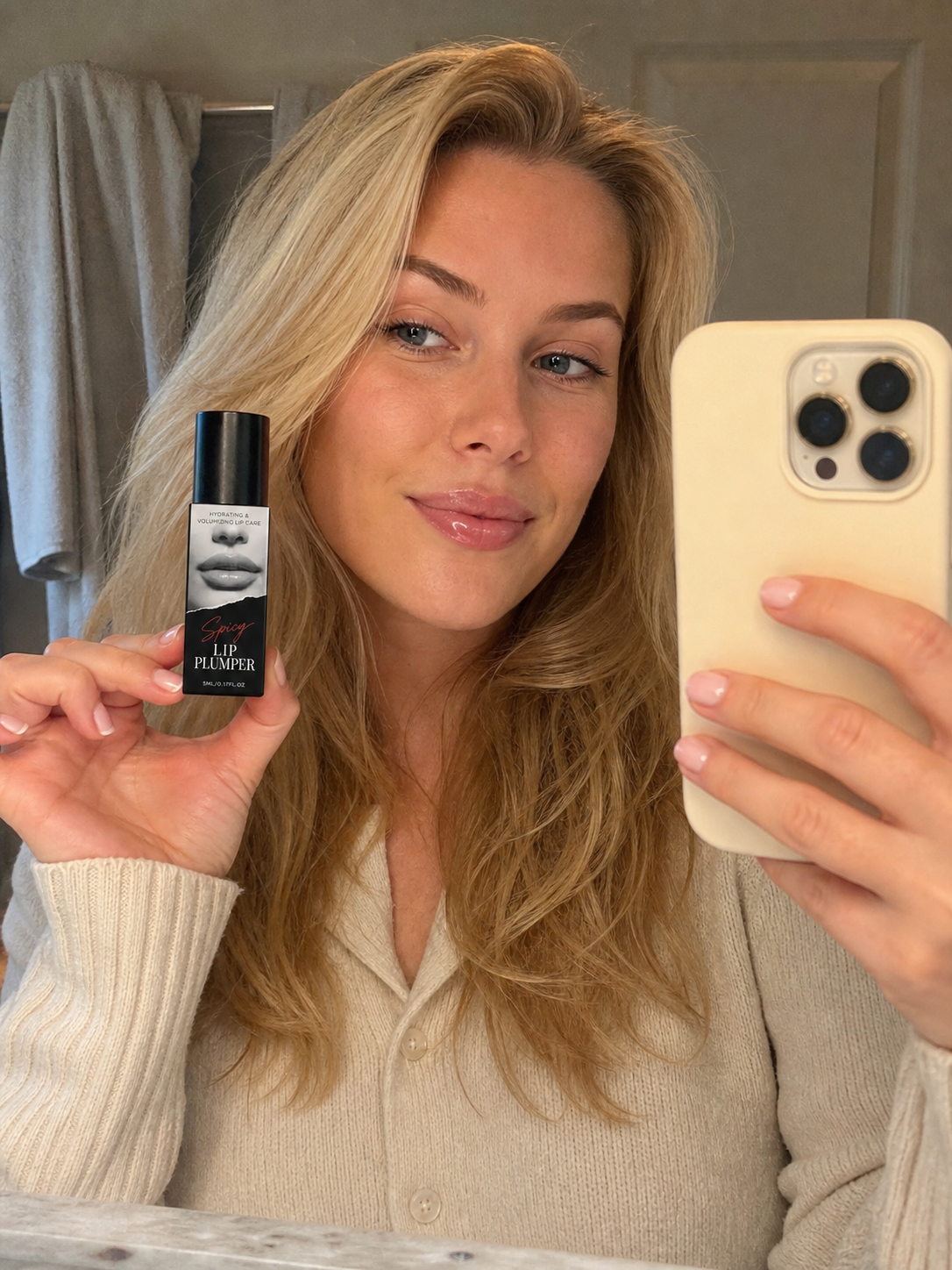 Beauty Britain customer using the featured product