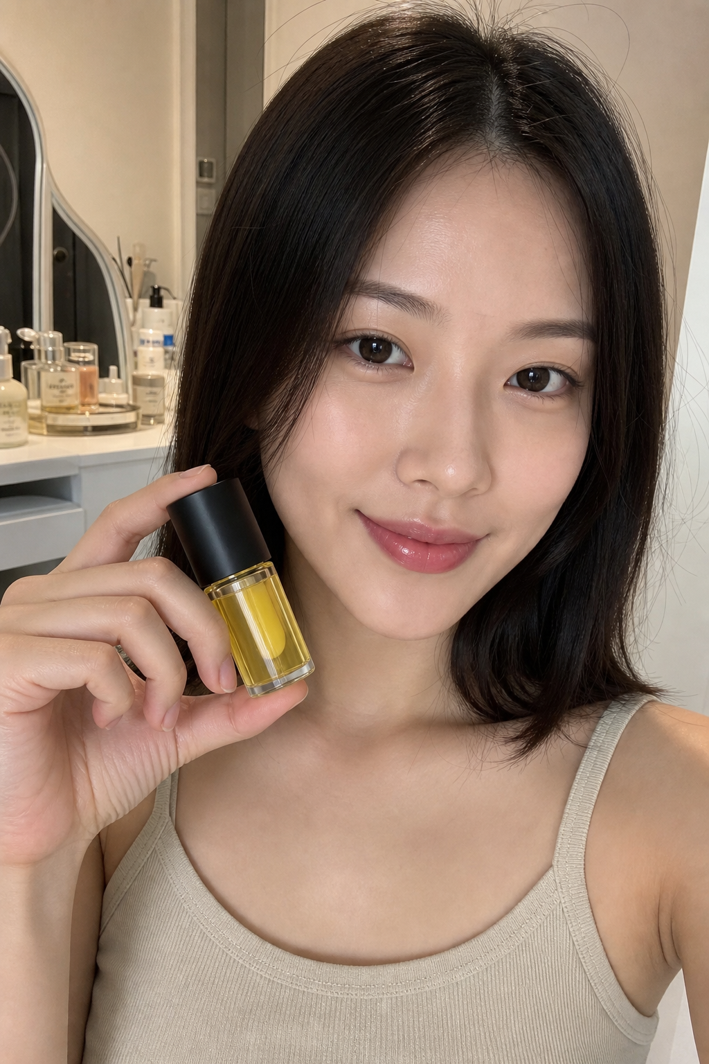 Beauty Britain customer using the featured product