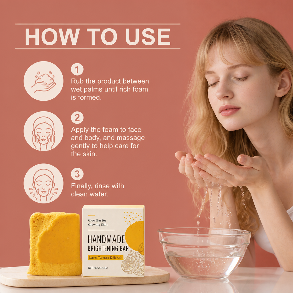 Lemon Turmeric & Kojic Acid Bar – For Brighter, More Radiant Skin