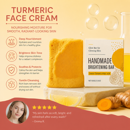Lemon Turmeric & Kojic Acid Bar – For Brighter, More Radiant Skin