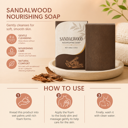 Sandalwood Nourishing Soap – Gently Cleanses for Soft, Smooth Skin