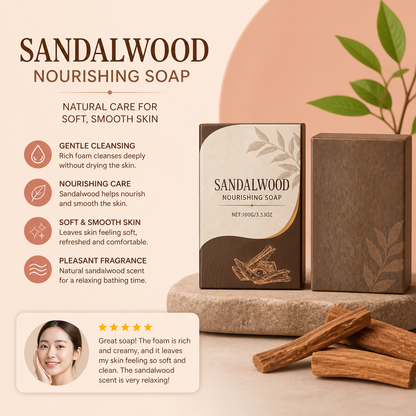 Sandalwood Nourishing Soap – Gently Cleanses for Soft, Smooth Skin