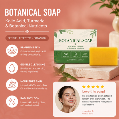Botanical Kojic & Turmeric Soap – Gently Cleanses for Radiant-Looking Skin