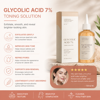 Glycolic Acid 7% Toning Solution – Smooths for Brighter-Looking Skin