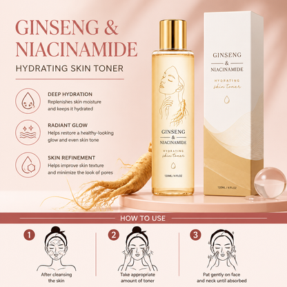 Ginseng & Niacinamide Hydrating Toner – Deep Hydration for Radiant-Looking Skin