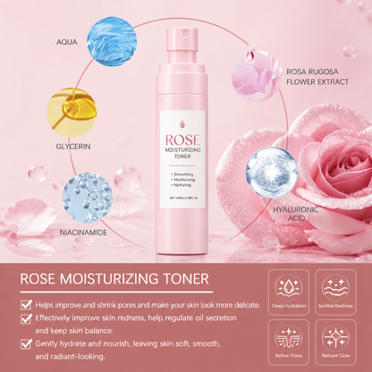Rose Moisturizing Toner – Hydrates for Soft, Smooth, Radiant-Looking Skin