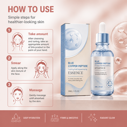 Blue Copper Peptide Essence – Hydrates for Firmer, Smoother-Looking Skin